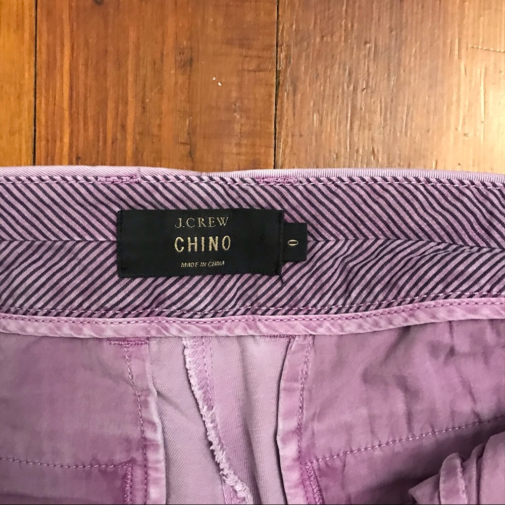 💜 J.Crew Purple Chino Shorts Size 0 - Picture 4 of 9